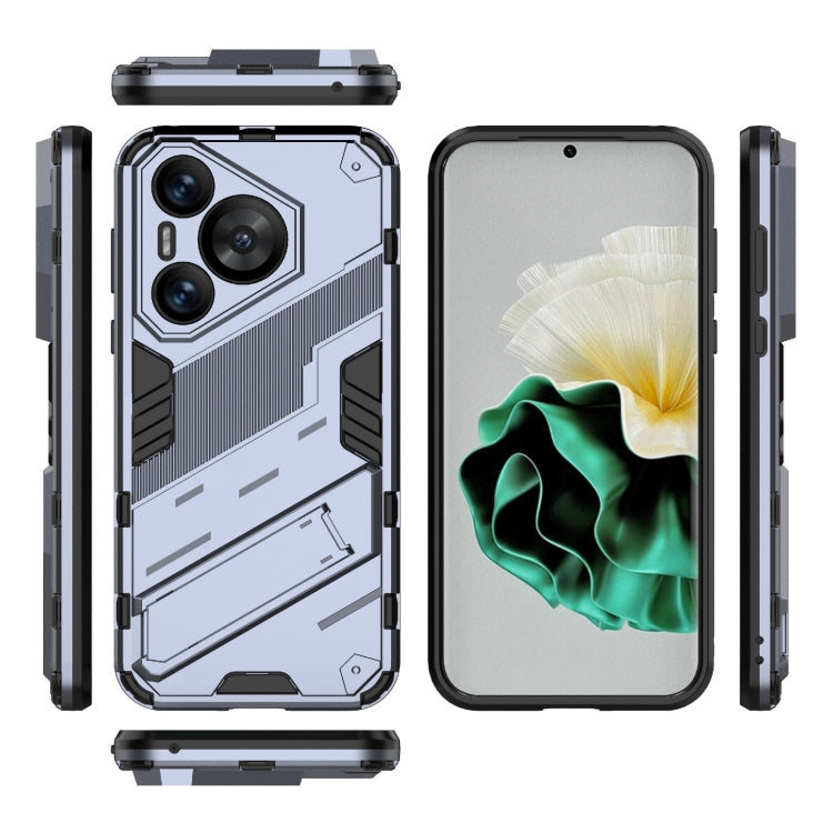 For Huawei Pura 70 Punk Armor 2 in 1 PC + TPU Phone Case with Holder(Grey)