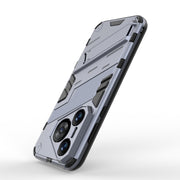 For Huawei Pura 70 Punk Armor 2 in 1 PC + TPU Phone Case with Holder(Grey)