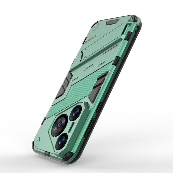 For Huawei Pura 70 Punk Armor 2 in 1 PC + TPU Phone Case with Holder(Green)