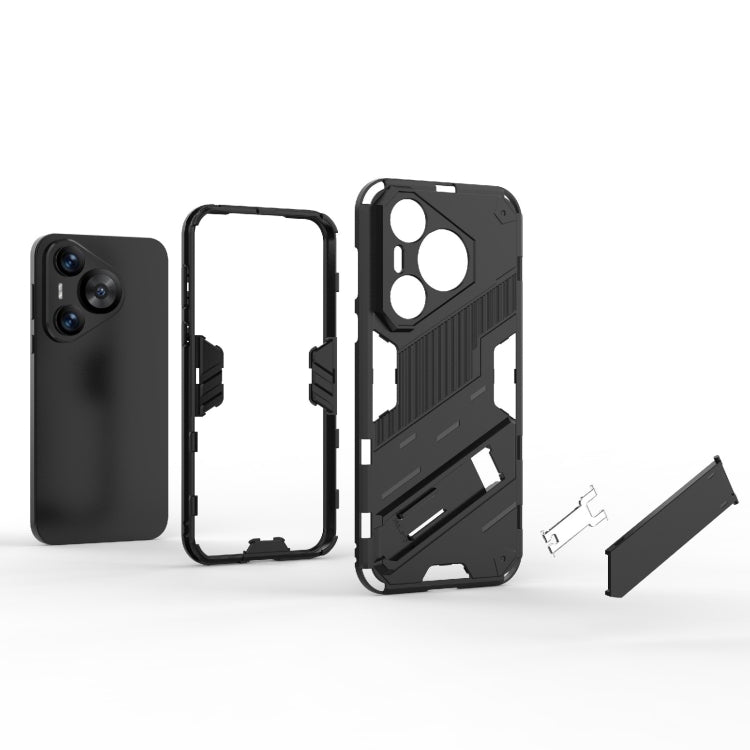 For Huawei Pura 70 Punk Armor 2 in 1 PC + TPU Phone Case with Holder(Green)