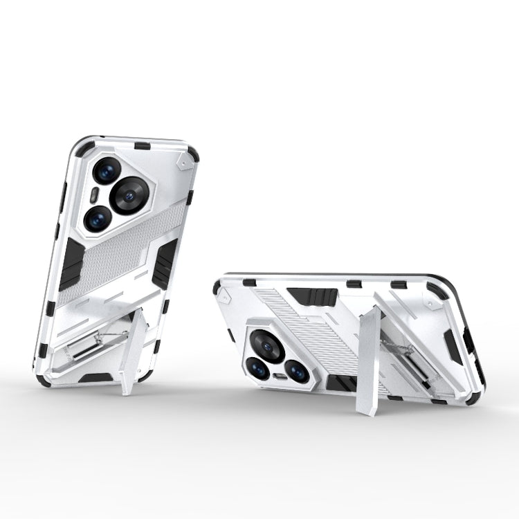 For Huawei Pura 70 Punk Armor 2 in 1 PC + TPU Phone Case with Holder(White)