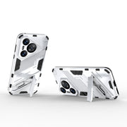 For Huawei Pura 70 Punk Armor 2 in 1 PC + TPU Phone Case with Holder(White)