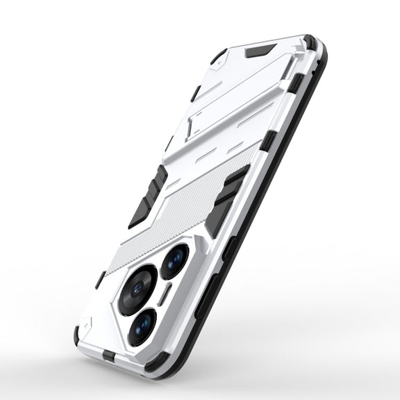 For Huawei Pura 70 Punk Armor 2 in 1 PC + TPU Phone Case with Holder(White)