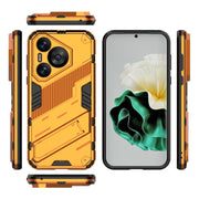 For Huawei Pura 70 Punk Armor 2 in 1 PC + TPU Phone Case with Holder(Orange)