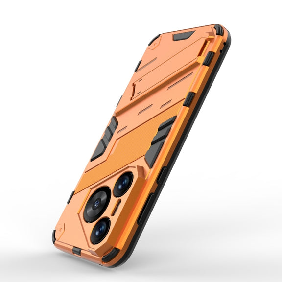 For Huawei Pura 70 Punk Armor 2 in 1 PC + TPU Phone Case with Holder(Orange)