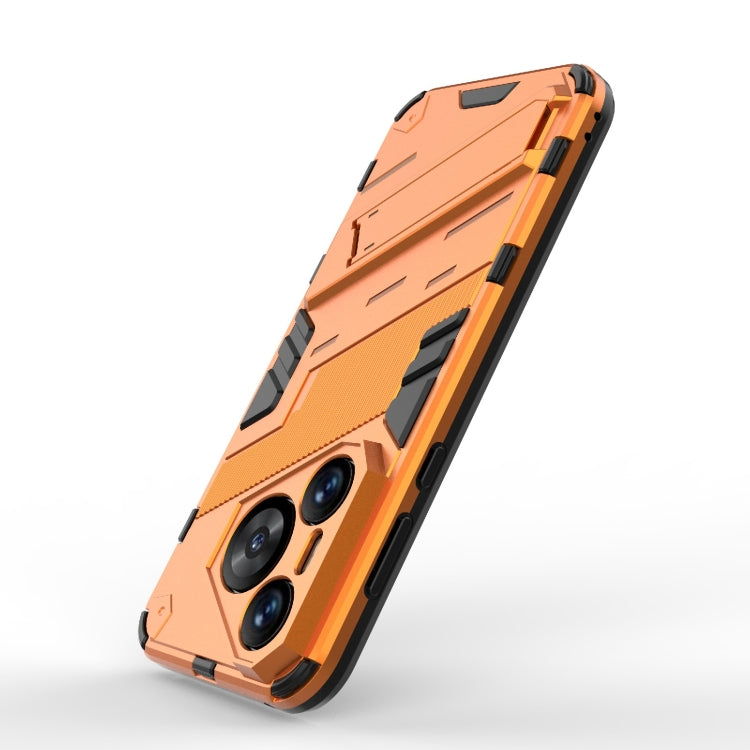 For Huawei Pura 70 Punk Armor 2 in 1 PC + TPU Phone Case with Holder(Orange)