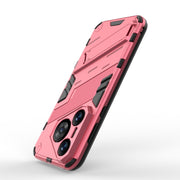 For Huawei Pura 70 Punk Armor 2 in 1 PC + TPU Phone Case with Holder(Light Red)