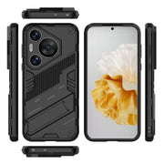 For Huawei Pura 70 Pro / 70 Pro+ Punk Armor 2 in 1 PC + TPU Phone Case with Holder(Black)