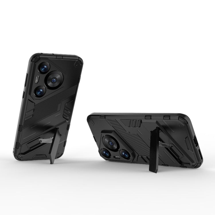 For Huawei Pura 70 Pro / 70 Pro+ Punk Armor 2 in 1 PC + TPU Phone Case with Holder(Black)