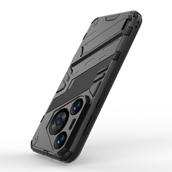 For Huawei Pura 70 Pro / 70 Pro+ Punk Armor 2 in 1 PC + TPU Phone Case with Holder(Black)