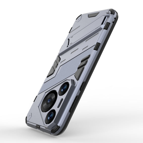 For Huawei Pura 70 Pro / 70 Pro+ Punk Armor 2 in 1 PC + TPU Phone Case with Holder(Grey)
