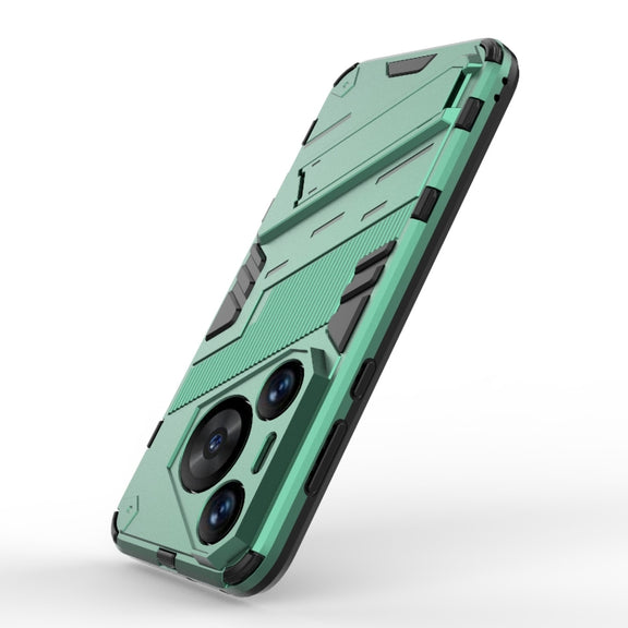 For Huawei Pura 70 Pro / 70 Pro+ Punk Armor 2 in 1 PC + TPU Phone Case with Holder(Green)