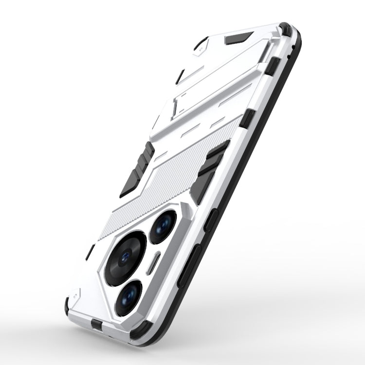 For Huawei Pura 70 Pro / 70 Pro+ Punk Armor 2 in 1 PC + TPU Phone Case with Holder(White)