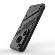 For Huawei Pura 70 Ultra Punk Armor 2 in 1 PC + TPU Phone Case with Holder(Black)
