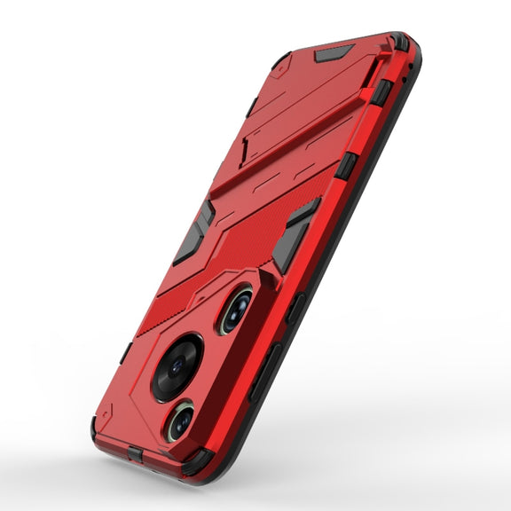 For Huawei Pura 70 Ultra Punk Armor 2 in 1 PC + TPU Phone Case with Holder(Red)