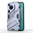 For Huawei Pura 70 Ultra Punk Armor 2 in 1 PC + TPU Phone Case with Holder(Grey) - Huawei Cases by PMC TechLife | Online Shopping South Africa | PMC TechLife | Buy Now Pay Later Mobicred