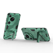 For Huawei Pura 70 Ultra Punk Armor 2 in 1 PC + TPU Phone Case with Holder(Green)