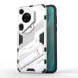 For Huawei Pura 70 Ultra Punk Armor 2 in 1 PC + TPU Phone Case with Holder(White) - Huawei Cases by PMC TechLife | Online Shopping South Africa | PMC TechLife | Buy Now Pay Later Mobicred