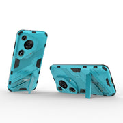 For Huawei Pura 70 Ultra Punk Armor 2 in 1 PC + TPU Phone Case with Holder(Blue)