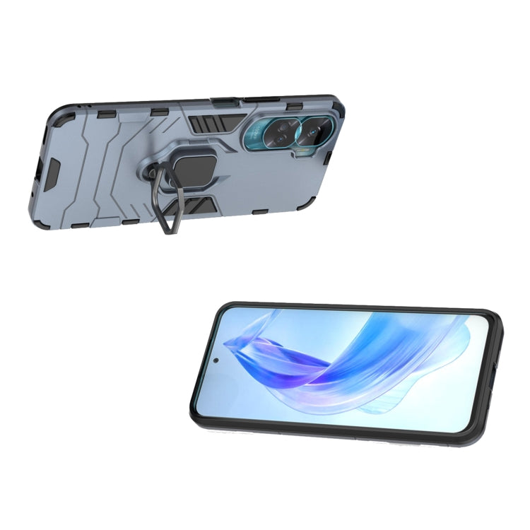 For Honor 90 Lite / X50i 5G Magnetic Ring Holder PC + TPU Phone Case(Navy Blue)