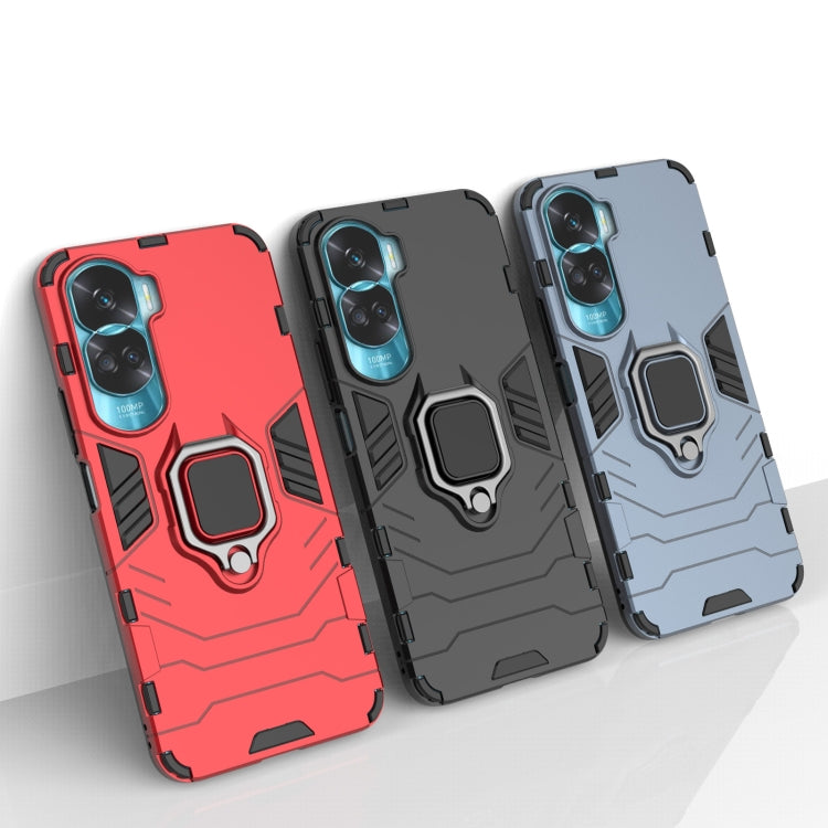 For Honor 90 Lite / X50i 5G Magnetic Ring Holder PC + TPU Phone Case(Navy Blue)