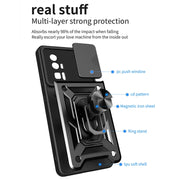 For Xiaomi Poco F5 Pro Sliding Camera Cover Design TPU Hybrid PC Phone Case(Mint Green)