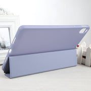 For Huawei MatePad 11 2023 GEBEI 3-folding Holder Shockproof Flip Leather Tablet Case(Light Purple)