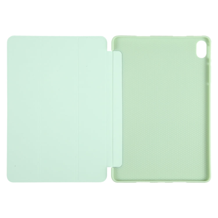 For Huawei MatePad Air 11.5 GEBEI 3-folding Holder Shockproof Flip Leather Tablet Case(Green)