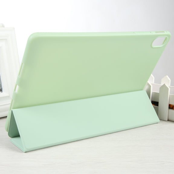 For Huawei MatePad Air 11.5 GEBEI 3-folding Holder Shockproof Flip Leather Tablet Case(Green)