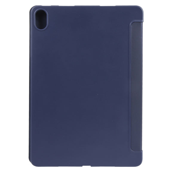 For Huawei MatePad Air 11.5 GEBEI 3-folding Holder Shockproof Flip Leather Tablet Case(Dark Blue)