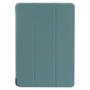 For Huawei MatePad Air 11.5 GEBEI 3-folding Holder Shockproof Flip Leather Tablet Case(Dark Green)