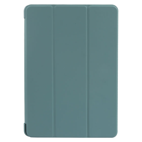 For Huawei MatePad Air 11.5 GEBEI 3-folding Holder Shockproof Flip Leather Tablet Case(Dark Green)