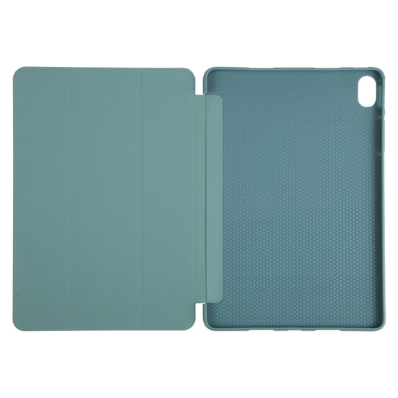 For Huawei MatePad Air 11.5 GEBEI 3-folding Holder Shockproof Flip Leather Tablet Case(Dark Green)