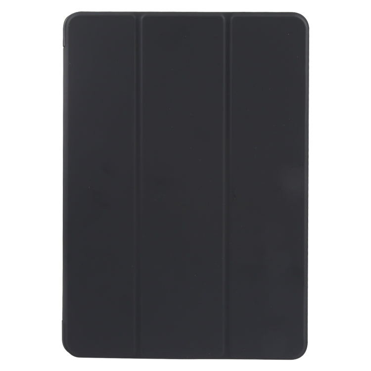 For Huawei MatePad SE 11 GEBEI 3-folding Holder Shockproof Flip Leather Tablet Case(Black)