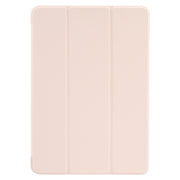 For Huawei MatePad SE 11 GEBEI 3-folding Holder Shockproof Flip Leather Tablet Case(Pink)