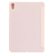 For Huawei MatePad SE 11 GEBEI 3-folding Holder Shockproof Flip Leather Tablet Case(Pink)