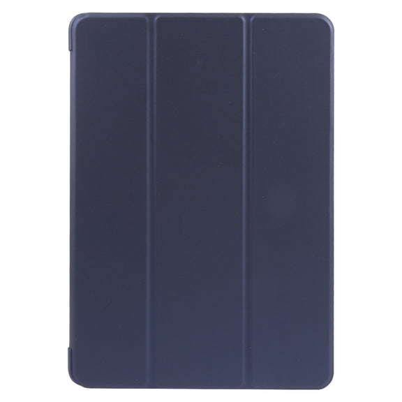 For Huawei MatePad SE 11 GEBEI 3-folding Holder Shockproof Flip Leather Tablet Case(Dark Blue)