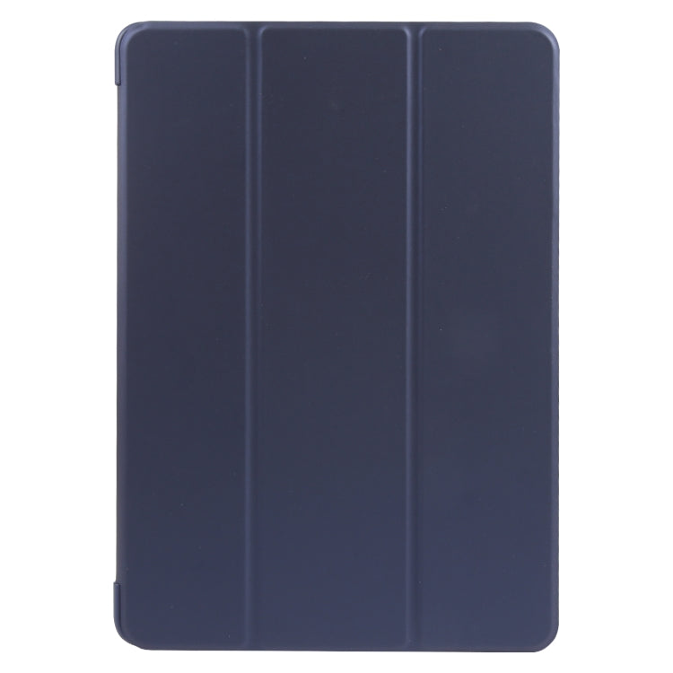 For Huawei MatePad SE 11 GEBEI 3-folding Holder Shockproof Flip Leather Tablet Case(Dark Blue)