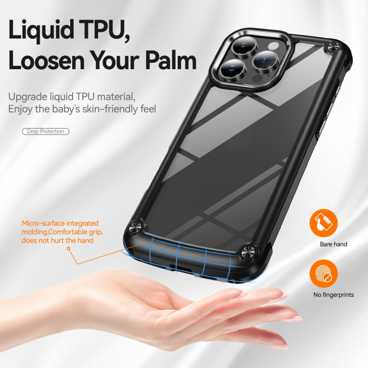For iPhone 16 Pro TPU + PC Lens Protection Phone Case(Black)