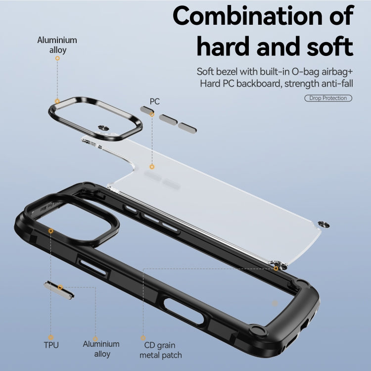 For iPhone 16 Pro TPU + PC Lens Protection Phone Case(Black)