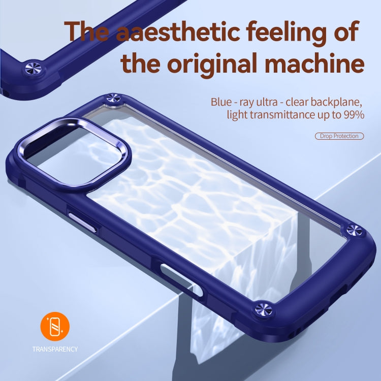 For iPhone 16 Pro TPU + PC Lens Protection Phone Case(Blue)