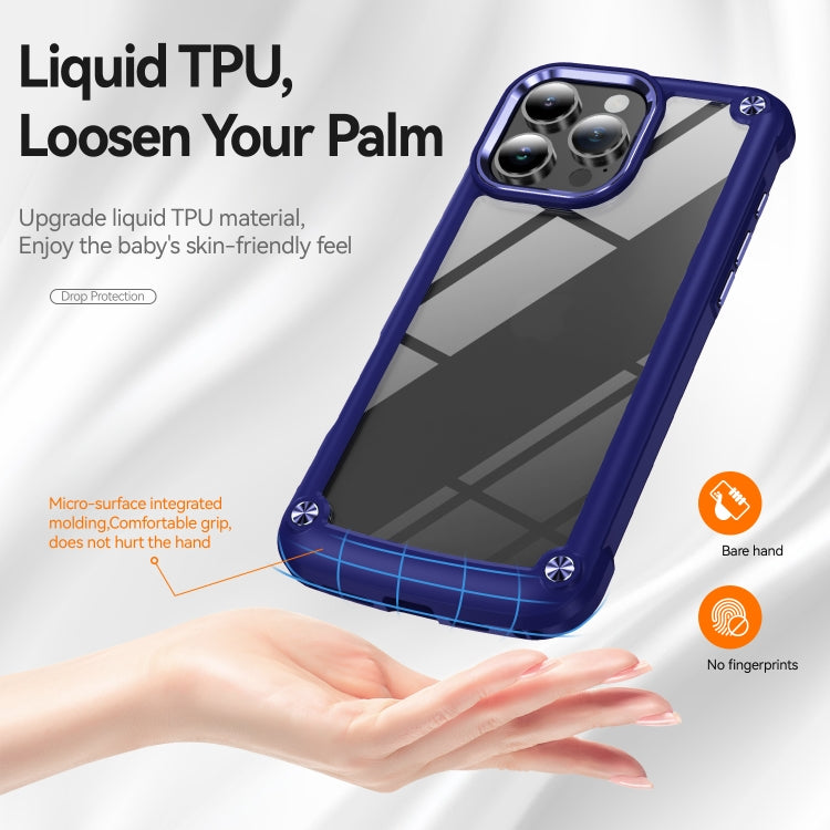 For iPhone 16 Pro TPU + PC Lens Protection Phone Case(Blue)