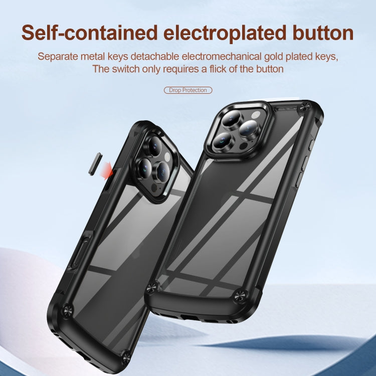For iPhone 16 Pro Max TPU + PC Lens Protection Phone Case(Black)