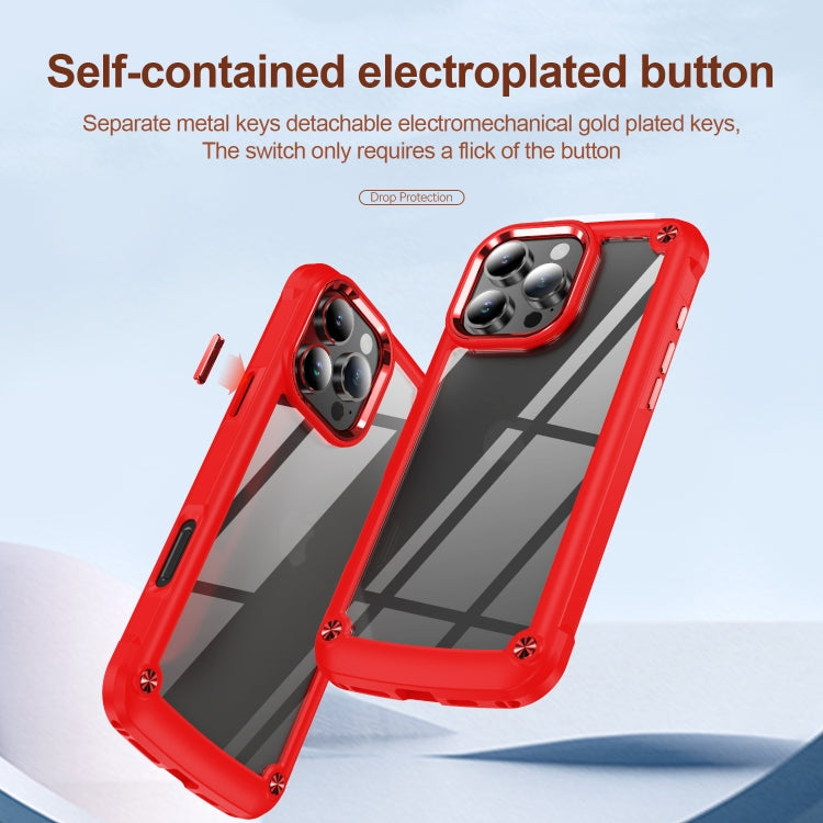 For iPhone 16 Pro Max TPU + PC Lens Protection Phone Case(Red)