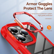 For iPhone 16 Pro Max TPU + PC Lens Protection Phone Case(Red)