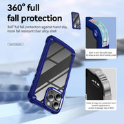 For iPhone 16 Pro Max TPU + PC Lens Protection Phone Case(Blue)