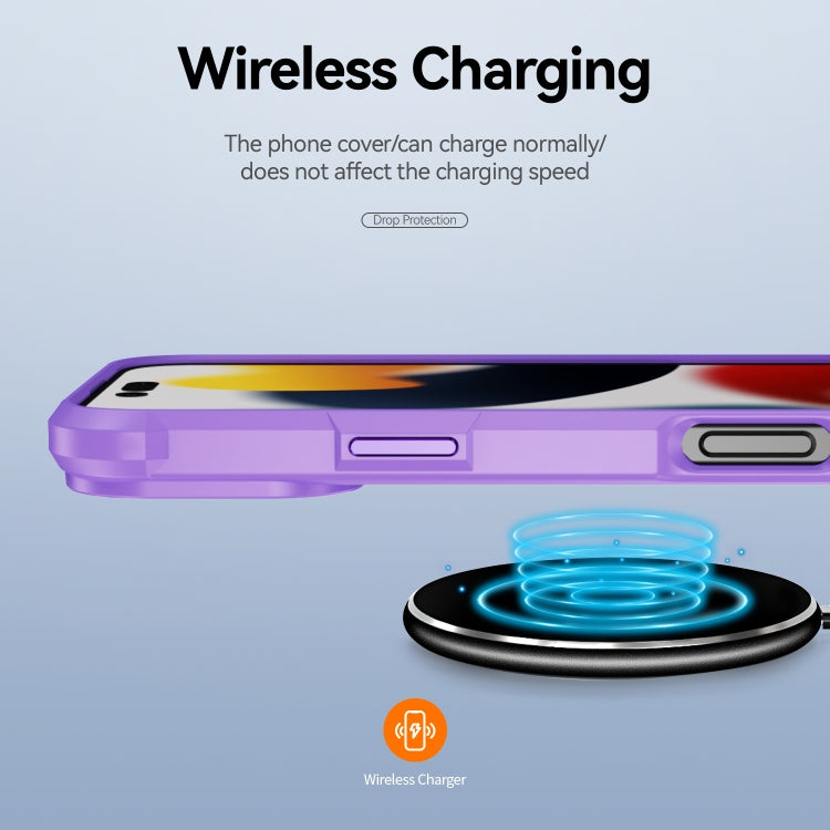 For iPhone 16 Pro Max TPU + PC Lens Protection Phone Case(Purple)