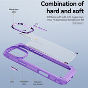 For iPhone 16 Pro Max TPU + PC Lens Protection Phone Case(Purple)