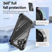 For iPhone 16 TPU + PC Lens Protection Phone Case(Black)