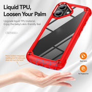 For iPhone 16 TPU + PC Lens Protection Phone Case(Red)